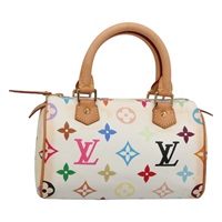 【原宿店限定】ルイ・ヴィトン LOUIS VUITTON ミニスピーディ ハンドバッグ モノグラム・マルチカラー ホワイト M92645 レディース EC767AV
