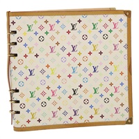 【原宿店限定】ルイ・ヴィトン LOUIS VUITTON ヴァンドレディ ノートカバー モノグラムマルチカラー 本 ホワイト レディース am474bAV