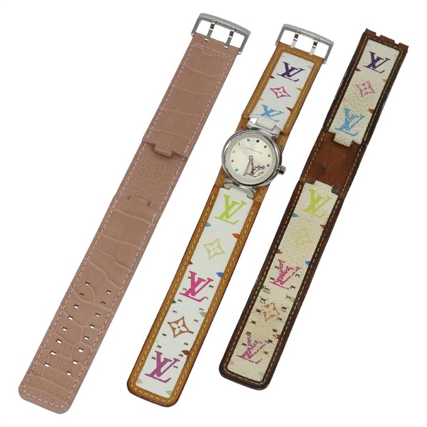 【原宿店限定】ルイ・ヴィトン LOUIS VUITTON 腕時計 モノグラムマルチカラー 109/500  ホワイト レディース 115748A