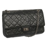 【原宿店限定】シャネル CHANEL ショルダーバッグ 2.55 マトラッセ チェーン エイジドカーフスキン ブラック A37586 レディース 67618A