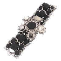 【原宿店限定】シャネル CHANEL ブレスレット バングル メタル ブラック レディース am1441sSA