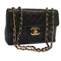 【原宿店限定】シャネル CHANEL ショルダーバッグ デカマトラッセ チェーン レザー ブラック レディース fm2835V