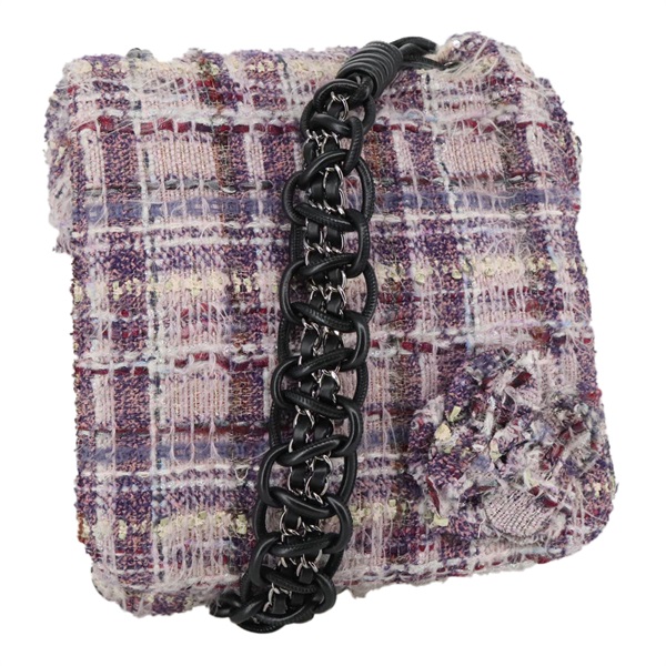 【原宿店限定】シャネル CHANEL ショルダーバッグ カメリア チェーン  キャンバス パープル レディース 99854AV