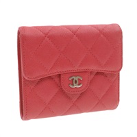 【原宿店限定】シャネル CHANEL 財布 キャビア スキン マトラッセ レッド レッド レディース 18734SAV