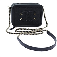 【原宿店限定】シャネル CHANEL CCフィグリーミニ ショルダーバッグ チェーン キャビアスキン ブラック A84452 レディース ar11762AV