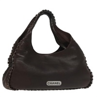 【原宿店限定】シャネル CHANEL ハンドバッグ チェーン ラムスキン ブラウン レディース yk15907AM