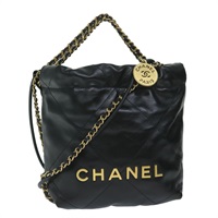 【原宿店限定】シャネル CHANEL ハンドバッグ CHANEL 22  チェーン レザー ブラック AS3980 レディース 59889SM