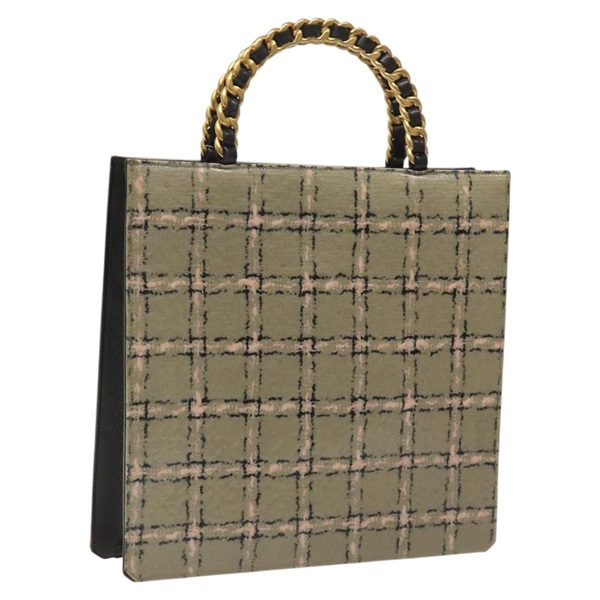 【原宿店限定】シャネル CHANEL ハンドバッグ チョコバー  チェーン エナメル レザー ベージュ レディース bs23554V