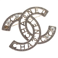 【原宿店限定】シャネル CHANEL ブローチ ココマーク メタル  シルバー レディース bs23017