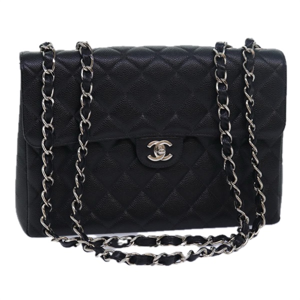 【原宿店限定】シャネル CHANEL ショルダーバッグ マトラッセ30 ターンロック チェーン キャビアスキン ブラック レディース ar11992AV