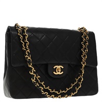 【原宿店限定】シャネル CHANEL ハンドバッグ マトラッセ チェーン ラムスキン ブラック ゴールド レディース 95715AV