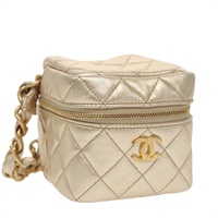 【原宿店限定】シャネル CHANEL ハンドバッグ マトラッセ  チェーン ラムスキン ゴールド レディース 100060AV