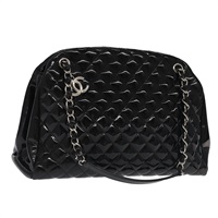 【原宿店限定】シャネル CHANEL ショルダーバッグ マトラッセ チェーン エナメル ブラック レディース 101334AV