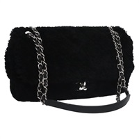【原宿店限定】シャネル CHANEL ショルダーバッグ マトラッセ チェーン ミックスファイバー ブラック AS0603 レディース am7731AV