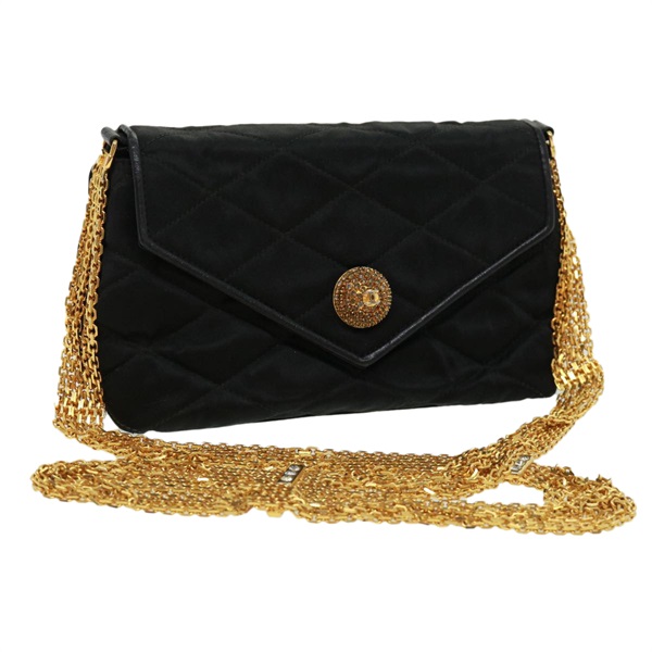 【原宿店限定】シャネル CHANEL マトラッセ ショルダーバッグ チェーン ストーン ブラック レディース 32695AV
