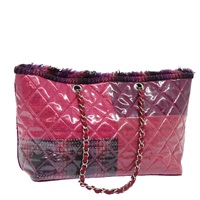 【原宿店限定】シャネル CHANEL トートバッグ マトラッセ チェーン ビニール ピンク レディース bs15858