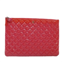 【原宿店限定】シャネル CHANEL クラッチバッグ マトラッセ パテント ピンク レディース bs18168