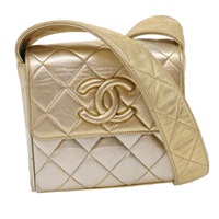 【原宿店限定】シャネル CHANEL ショルダーバッグ マトラッセ ラムスキン ゴールド レディース 29567AV