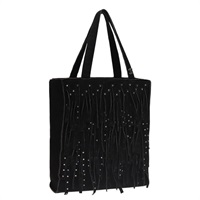 【原宿店限定】シャネル CHANEL トートバッグ スエード ブラック レディース FF5957V