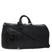 【原宿店限定】ルイ・ヴィトン LOUIS VUITTON キーポルバンドリエール55 ボストンバッグ エピ LV × Supreme ブラック M53433 レディース 95128SM