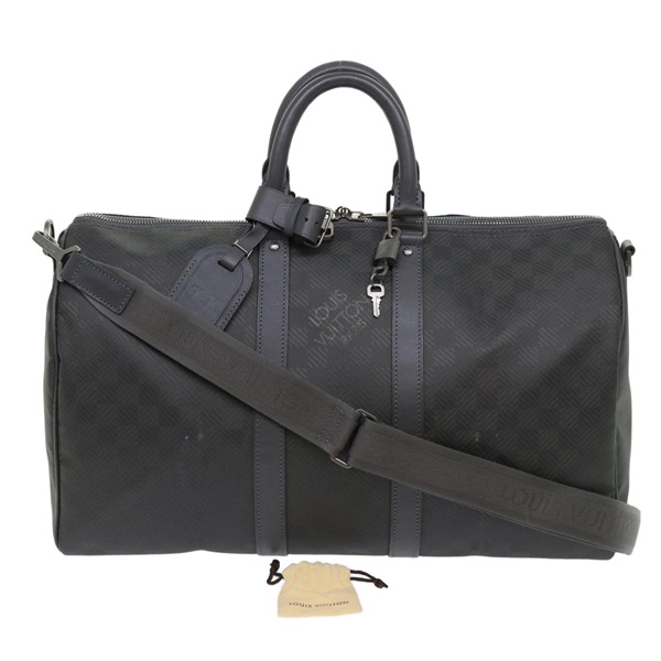【原宿店限定】ルイ・ヴィトン LOUIS VUITTON キーポルバンドリエール45 ボストンバッグ ダミエカーボン ブラック N41324 レディース 46967SV