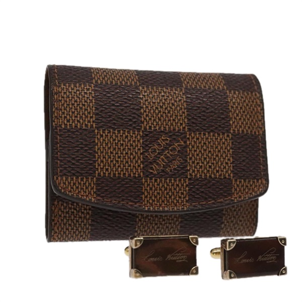 【原宿店限定】ルイ・ヴィトン LOUIS VUITTON カフスブトンドゥマンシェットシニアチュール カフス ダミエ エベヌ M65737 レディース 97339V