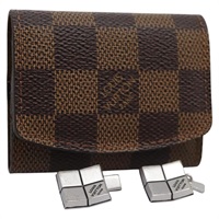 【原宿店限定】ルイ・ヴィトン LOUIS VUITTON カフスケース ダミエ エベヌ カフス レディース 114613