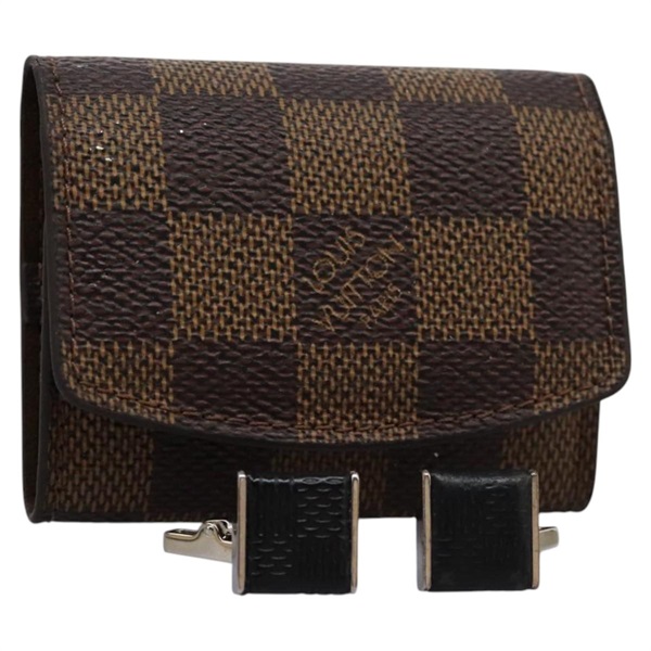 【原宿店限定】ルイ・ヴィトン LOUIS VUITTON カフスケース ダミエ エベヌ カフス レディース 114634