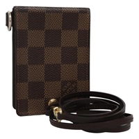 【原宿店限定】ルイ・ヴィトン LOUIS VUITTON ポルト カルト ID バンドリエール パスケース ダミエ エベヌ N60016 レディース 110489V
