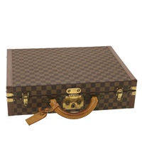 【原宿店限定】ルイ・ヴィトン LOUIS VUITTON プレジデント トランク ダミエ エベヌ SPO レディース 39928SV