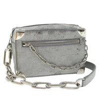 【原宿店限定】ルイ・ヴィトン LOUIS VUITTON ミニソフトトランク ショルダーバッグ ダミエグリッター シルバー M59726 レディース 51371AV