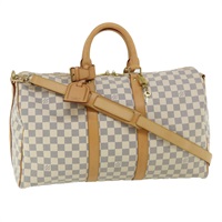 【原宿店限定】ルイ・ヴィトン LOUIS VUITTON キーポルバンドリエール45 ボストンバッグ ダミエ アズール N48223 レディース 32852SV