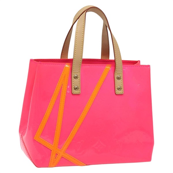 【原宿店限定】ルイ・ヴィトン LOUIS VUITTON リードPM ハンドバッグ モノグラム ヴェルニ フルオ レッド オレンジ M91903 レディース yk17584AV