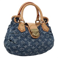 【原宿店限定】ルイ・ヴィトン LOUIS VUITTON プリーティ ハンドバッグ モノグラムデニム ブルー M95020 レディース BA268AV