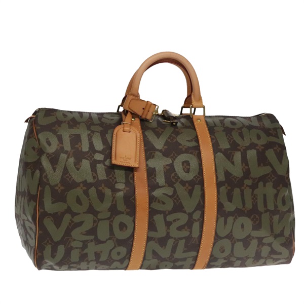 【原宿店限定】ルイ・ヴィトン LOUIS VUITTON キーポル50 ボストンバッグ モノグラム グラフィティ カーキ M92196 レディース 90286AV