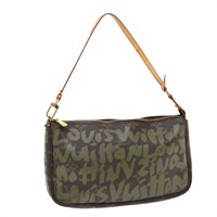 【原宿店限定】ルイ・ヴィトン LOUIS VUITTON ポシェット・アクセソワール ポーチ モノグラムグラフィティ グリーン M92191 レディース 49463V