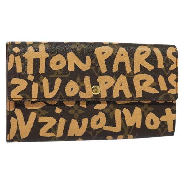 【原宿店限定】ルイ・ヴィトン LOUIS VUITTON ポルト モネ クレディ 長財布 モノグラムグラフィティ オレンジ M92190 レディース MY097AV