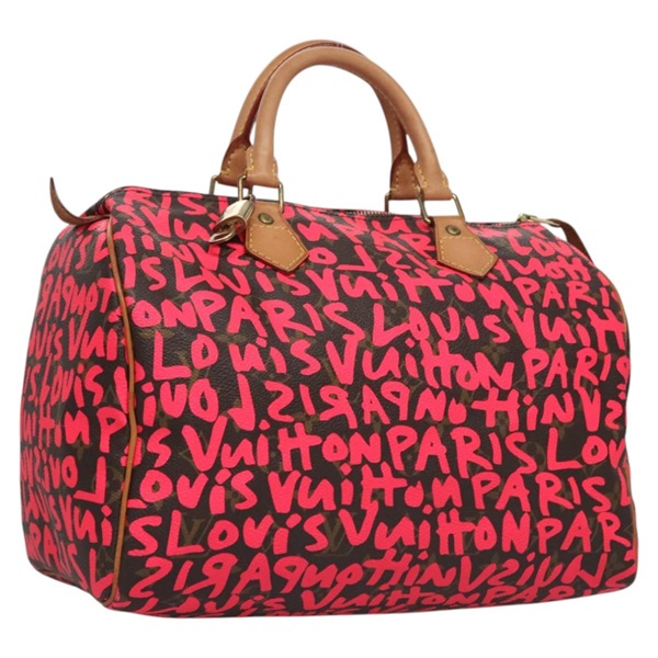 【原宿店限定】ルイ・ヴィトン LOUIS VUITTON スピーディ30 ハンドバッグ モノグラムグラフィティ ピンク M93704 レディース 115047AV