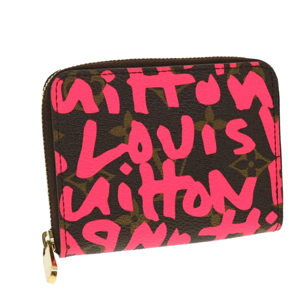 【原宿店限定】ルイ・ヴィトン LOUIS VUITTON ジッピーコインパース 財布 モノグラム グラフィティ フューシャ M93707 レディース yk6630V