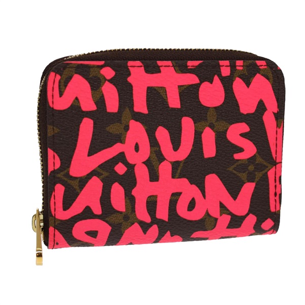 【原宿店限定】ルイ・ヴィトン LOUIS VUITTON ジッピー コインパース コインケース モノグラム グラフィティ ピンク M93707 レディース yk6370V