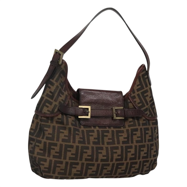 【原宿店限定】フェンディ FENDI ショルダーバッグ ズッカキャンバス ブラック ブラウン レディース BD1699V