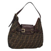 【原宿店限定】フェンディ FENDI ショルダーバッグ ズッカキャンバス ブラック ブラウン レディース BD1699V