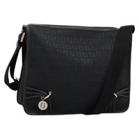 【原宿店限定】フェンディ FENDI ショルダーバッグ ズッキーノキャンバス ブラック レディース PP376V