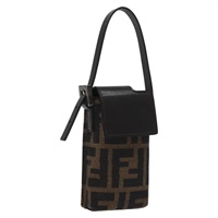 【原宿店限定】フェンディ FENDI ポーチ ズッカキャンバス ブラック ブラウン レディース fm4411