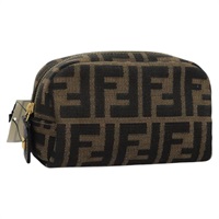 【原宿店限定】フェンディ FENDI ポーチ ズッカキャンバス ブラウン ブラック レディース 114599V