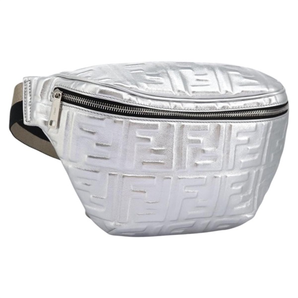 【原宿店限定】フェンディ FENDI ウエストバッグ ズッカキャンバス シルバー レディース 110445A