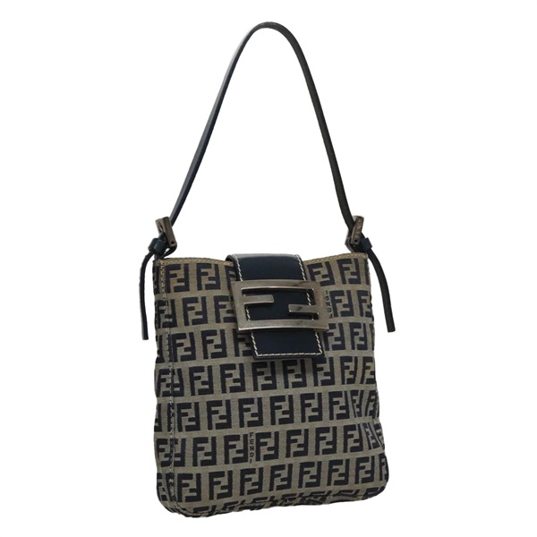【原宿店限定】フェンディ FENDI ハンドバッグ ズッキーノキャンバス ネイビー シルバー レディース 108378V