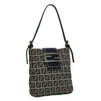 【原宿店限定】フェンディ FENDI ハンドバッグ ズッキーノキャンバス ネイビー シルバー レディース 108378V