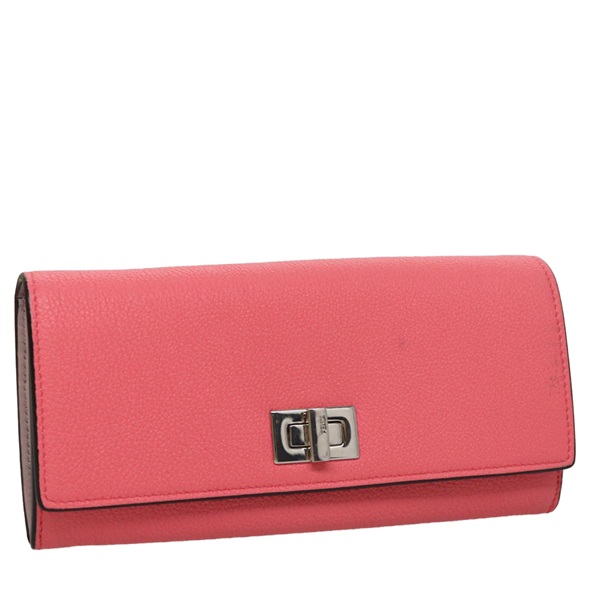【原宿店限定】フェンディ FENDI 長財布 ピーカブー レザー ピンク 8M0427 レディース 105907V