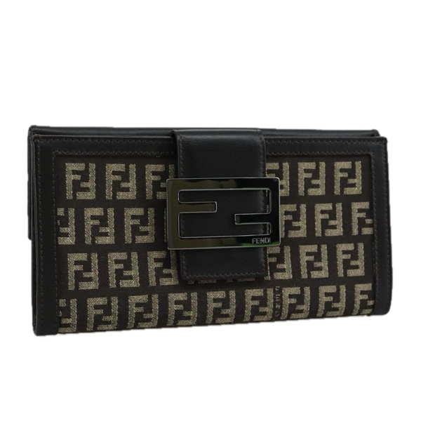 【原宿店限定】フェンディ FENDI 財布 ズッキーノキャンバス ブラウン レディース am7414V